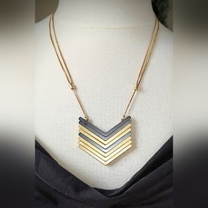 Madewell Chevron Arrow Stack Long Chain Necklace